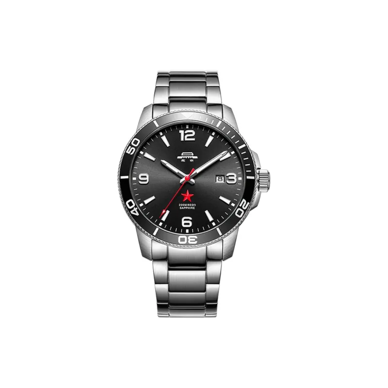 Beijing Voyage Collection Automatic Mechanical Movement Stainless Steel Watchband Watch Men's Watches Black Dial-1