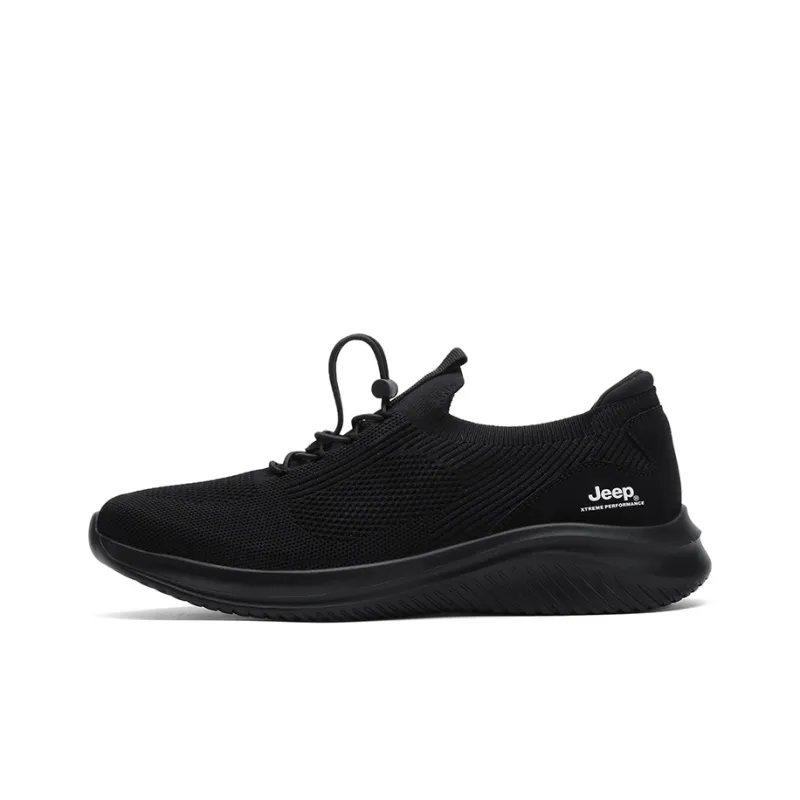 Jeep Wear resistant Lightweight Breathable And Non slip. Low Top Trekking Shoes Men's Black-0