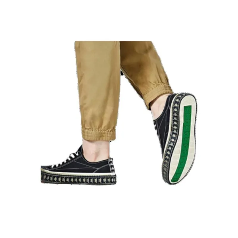 Kappa Anti-Slip Wear-Resistant Low-Top Canvas Shoes Unisex Black-2