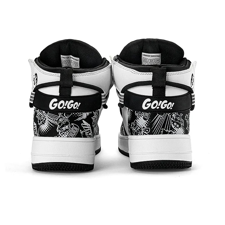 Crayon Shinchan Slip Resistant Coverage High Top Skateboard Shoes-31
