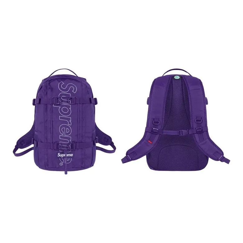 Supreme FW18 Fabric Backpack Regular Unisex Purple-4