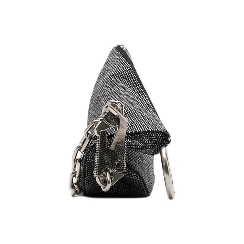 Burberry Knight Calf Suede Fabric Handbag Shoulder Bag Women's Black-1