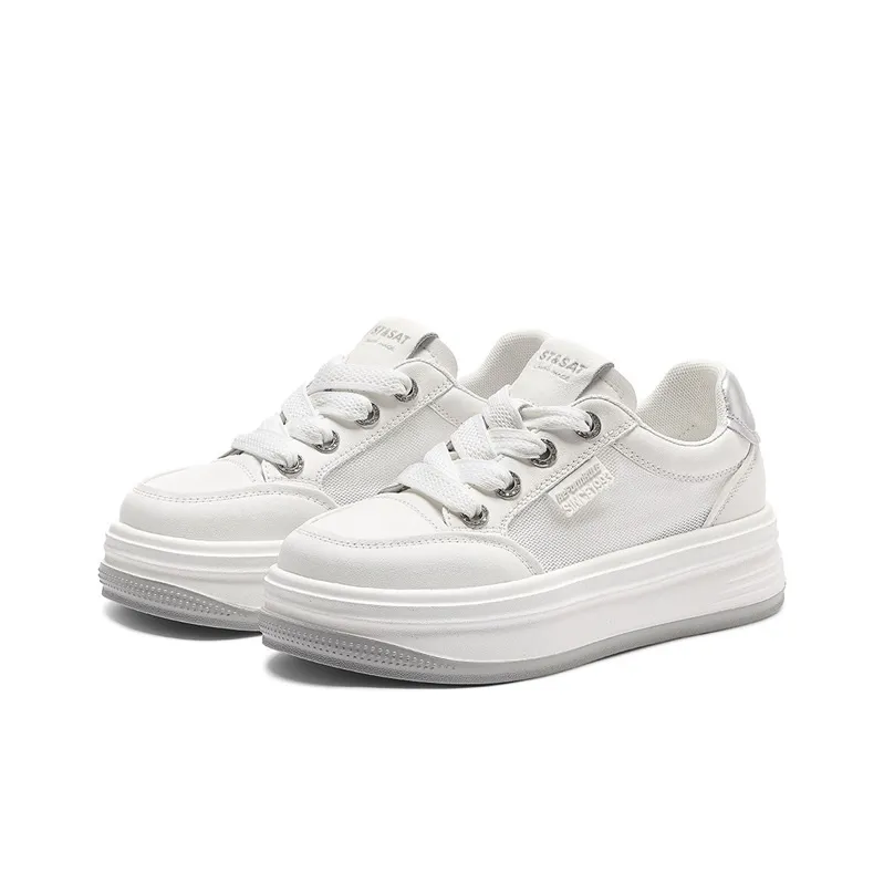 ST&SAT Lightweight Breathable Height Increasing Mid Top Skateboard Shoes Women's-2
