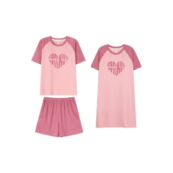 Follow The United States Pajama Set Pad Style Women's Fuchsia