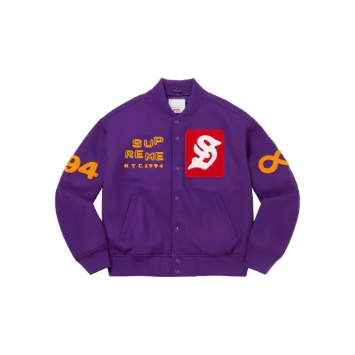 Supreme Tourist Varsity Jacket Purple