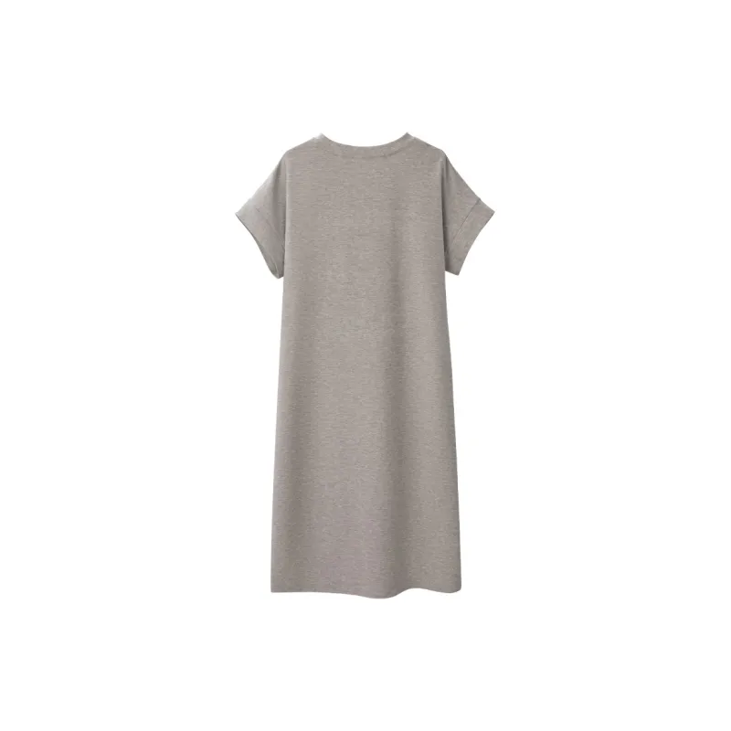 Cypress House Short Sleeved Dress Women's Light Gray-1