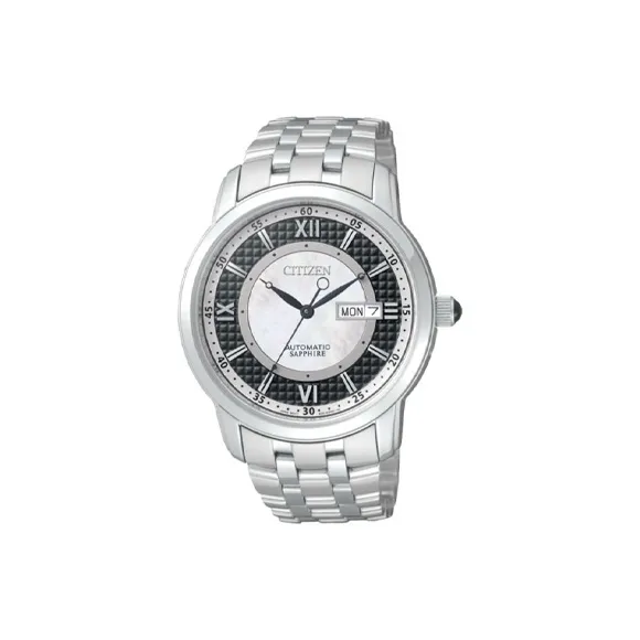 CITIZEN Mechanical Movement Stainless Steel Strap Watch 40mm Men's Watch White Dial-0