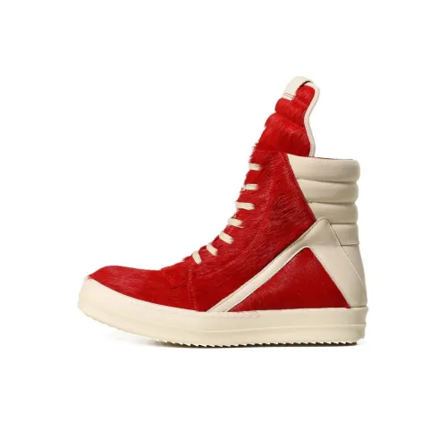 RICK OWENS Skateboard Shoes Women's High-Top Red