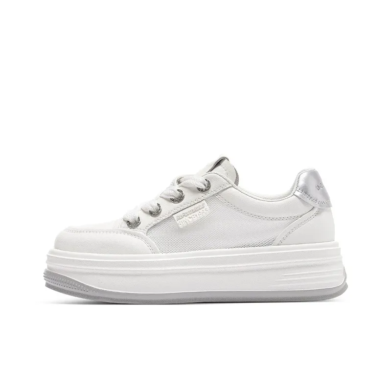 ST&SAT Lightweight Breathable Height Increasing Mid Top Skateboard Shoes Women's-0