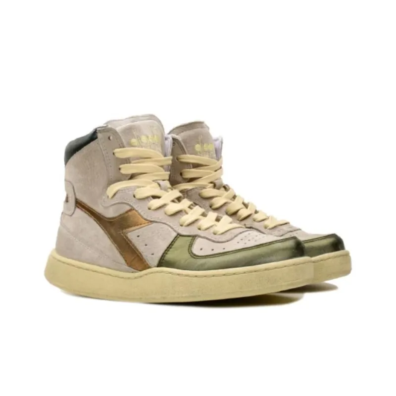 diadora Women's Mi Basket 'Metal - Oyster White Doe'-2