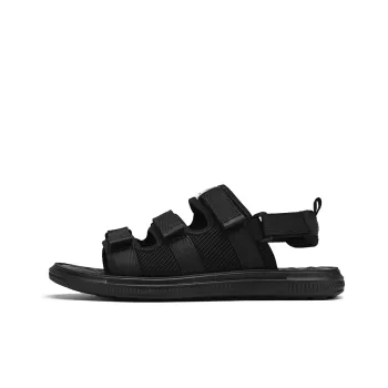Warrior Comfortable Soft Sole Men's All Black Beach Sandals