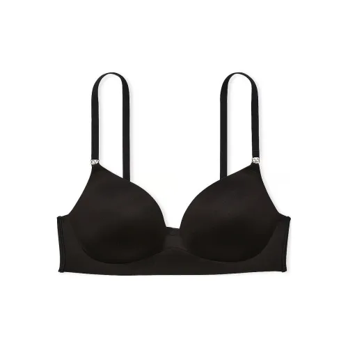 Victoria's Secret PINK LOVE CLOUD Wireless Push-Up Bra/Black Bra Women's Black
