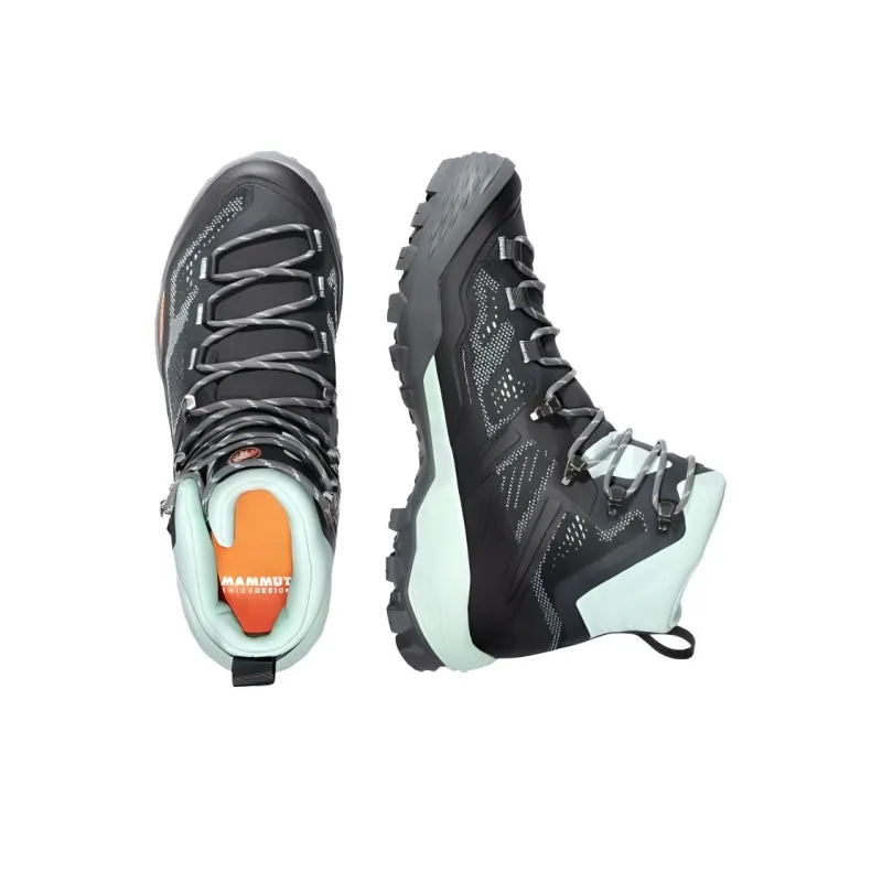 MAMMUT Ducan Hiking / Trekking Shoes Men High Top Black Green-4