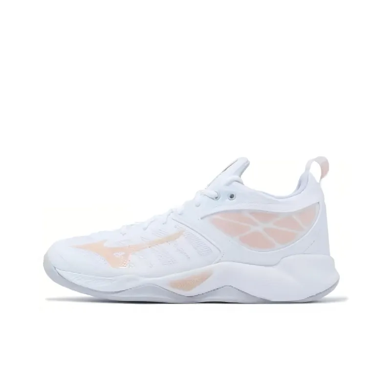 Mizuno Women's Wave Dimension 'White Peach Parfait'-0