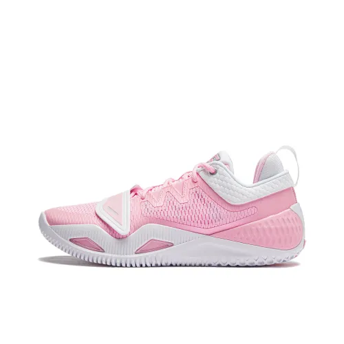 LINING Rage 2 Basketball Shoes Men Low-Top Neon Soft Pink/Standard White