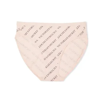Victoria's Secret Stretch Cotton High-Leg Brief Panty/Print Underpants Women's 1 Pack Nude Print