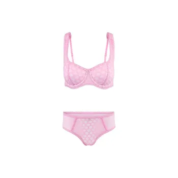 Victoria's Secret PINK Adore Me Ede Balconette Bra/PL Underwear Set Women's Pink