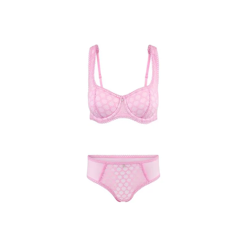 Victoria's Secret PINK Adore Me Ede Balconette Bra/PL Underwear Set Women's Pink-0