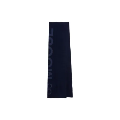 Moose Knuckles Virgin Wool Knit Scarves Men's Blue