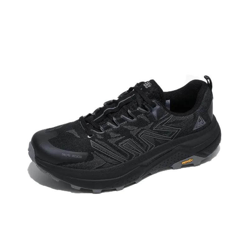 KOLON SPORT Anti Slip Wear Resistant Low Top Running Shoes Unisex Black Gray-0