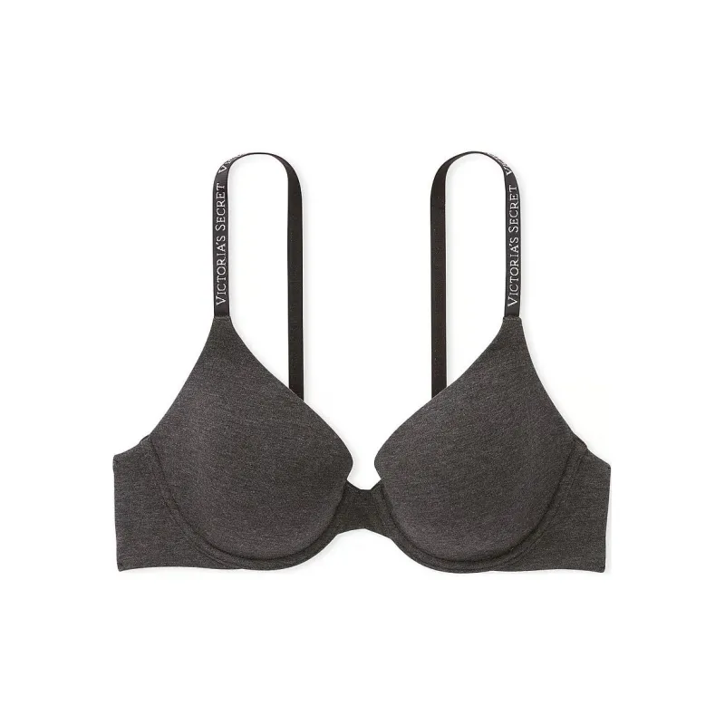 Victoria's Secret THE T-SHIRT Cotton Lightly Lined Full-Coverage Bra/G Bra Women's Gray-0