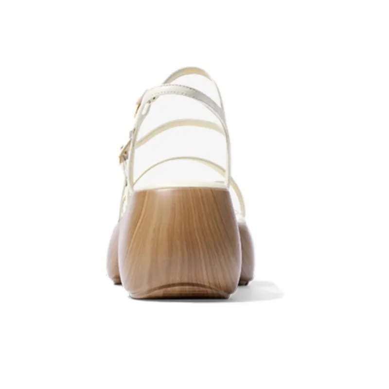 ZSAZSAZSU Strap Sandals 6.5cm Women's Ecru-3