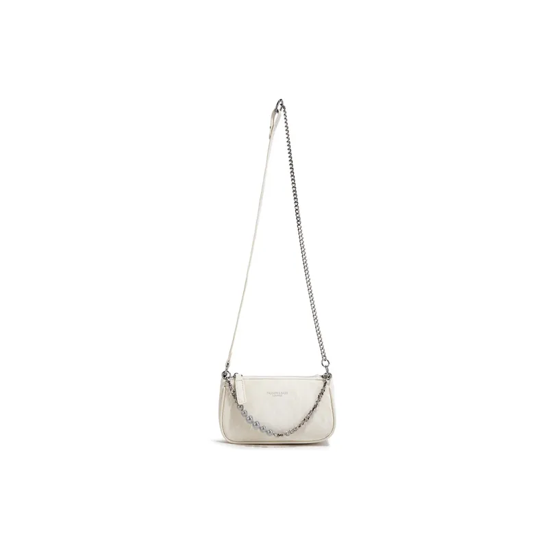 MACKJANICE Polyurethane Bonded Synthetic Leather Shoulder Bag Women's Ice Beige/Ice Pink-1
