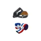 Squat and Deadlift Set[Upgraded 3.0 Version Black+Wrapped Power Knee Protector Red White Blue]