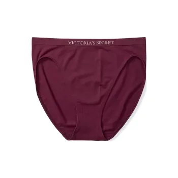 Victoria's Secret PINK Blue Seamless High-Leg Brief Panty /Red Underpants Women's 1 Pack Deep Red