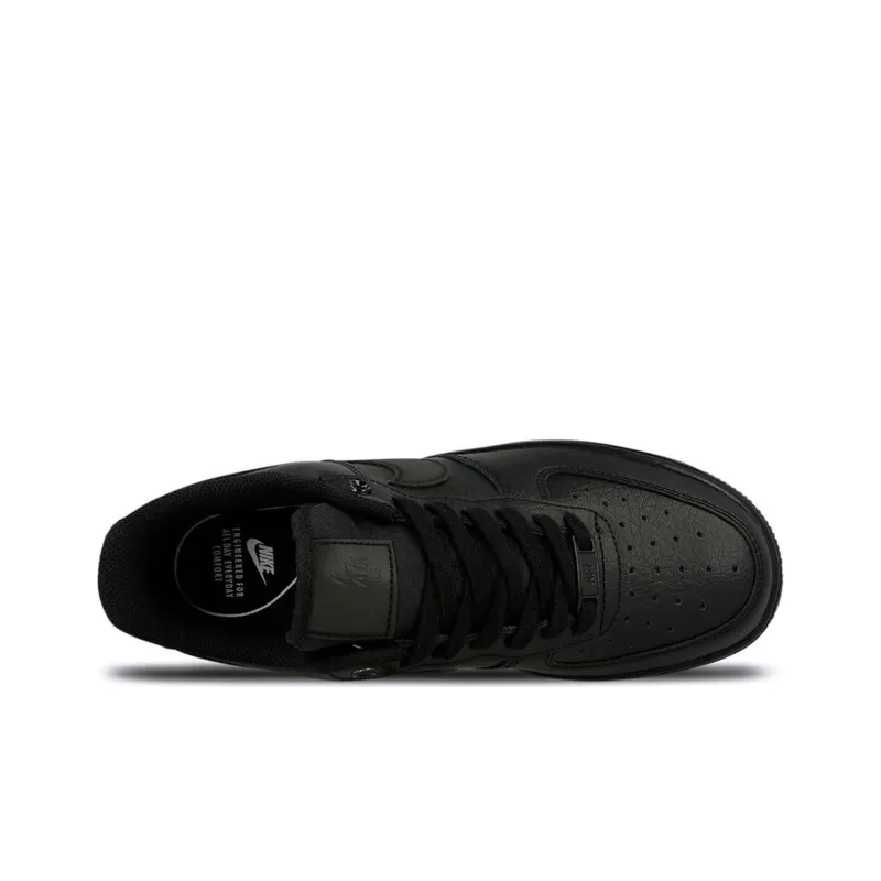 Nike Air Force 1 07 Essential Non-slip Lightweight Low-Top Skateboard Shoes Unisex Black-3