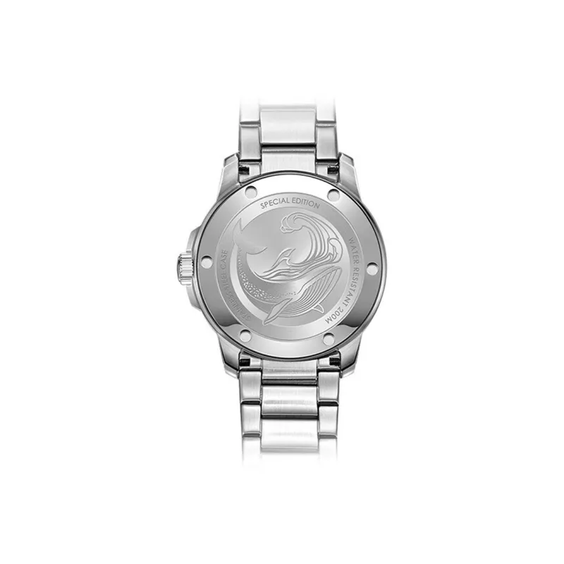 Beijing Voyage Collection Automatic Mechanical Movement Stainless Steel Watchband Watch Men's Watches Black Dial-3