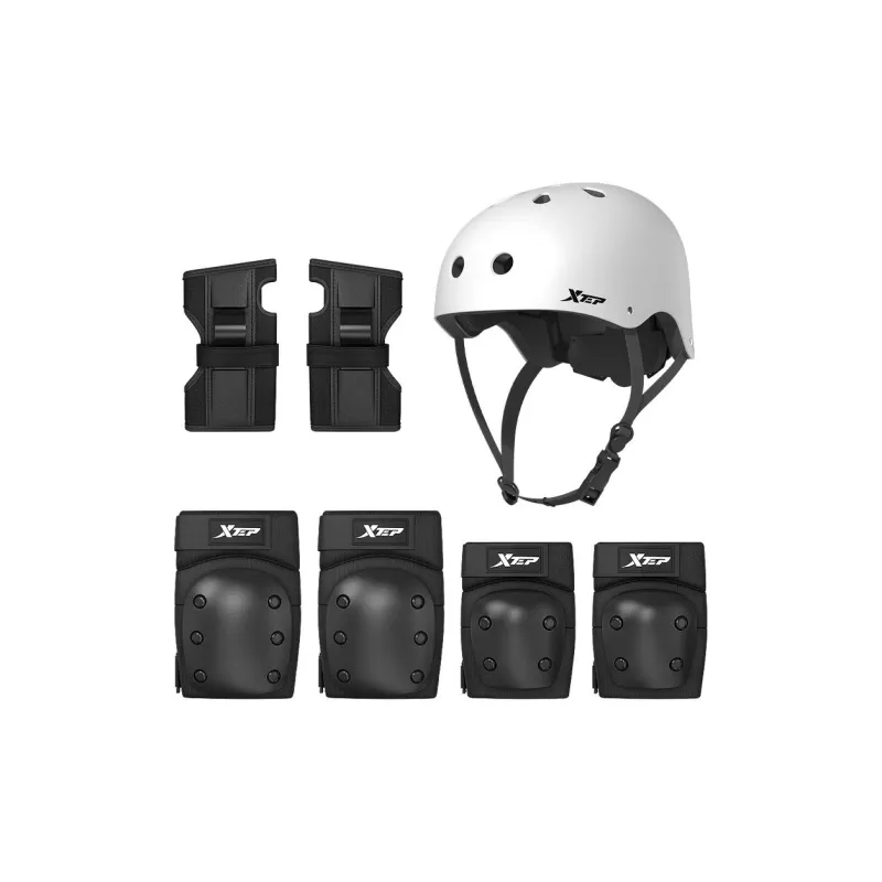 XTEP Skateboard Protective Gears Helmet Knee Pads Elbow Pads Hand Guards EVA EPS Unisex-4