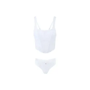 Victoria's Secret PINK ADORE ME Roxi Bustier / Bright White Underwear Set Women's White