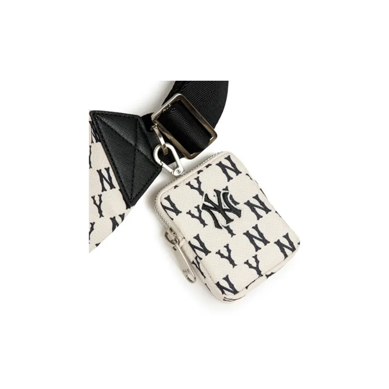 MLB Monogram Collection Polyester Combo Bag Fanny Pack Regular Unisex Black White-4