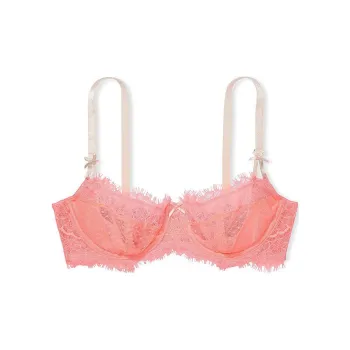 Victoria's Secret PINK DREAM ANGELS Wicked Lace Unlined Balconette Bra/NN Bra Women's Neon Flower Honey