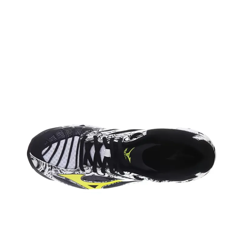 Mizuno Wave Lightning Z3 Anti-Slip And Wear-Resistant Breathable Low-Top Running Shoes Unisex Black White Yellow-2