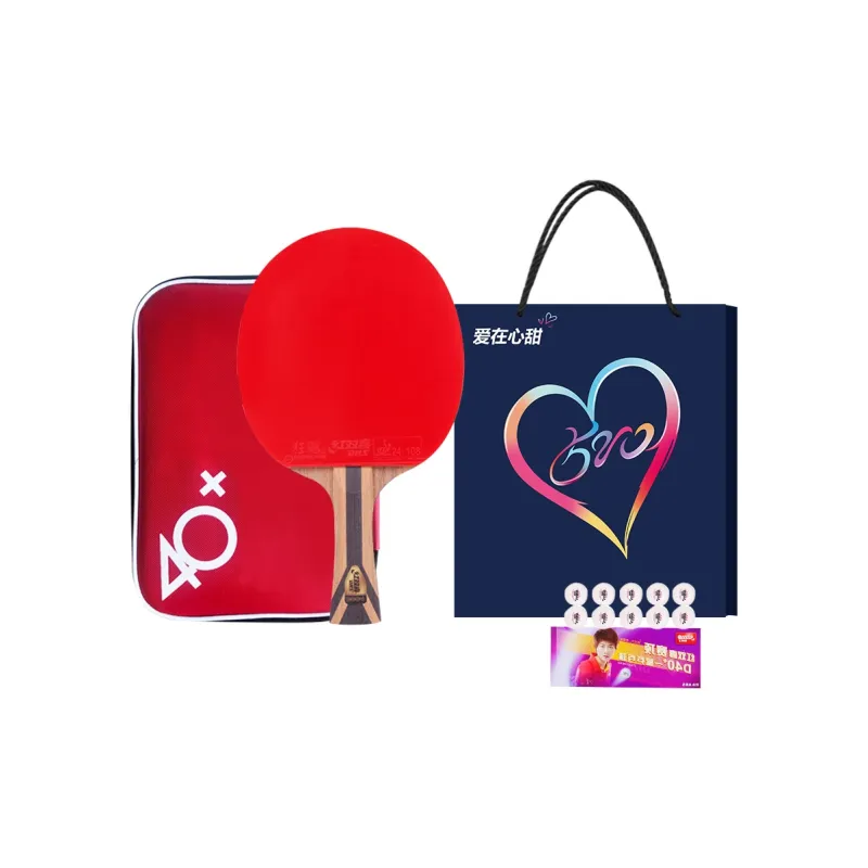 DHS Ping Pong Paddles Unisex Teak, Carbon Red/Black-16