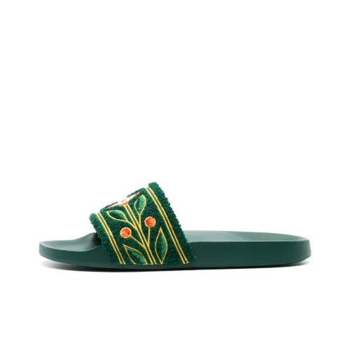 CASABLANCA Embroidered Terry-cloth Slides