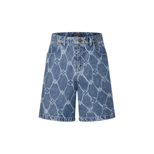 LOUIS VUITTON Denim Shorts Men Blue