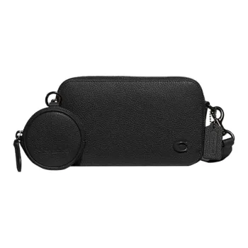 COACH Charter Cow Leather Combo Bag, Storage Bag, Shoulder Bag, Crossbody Bag Trumpets Men's Black