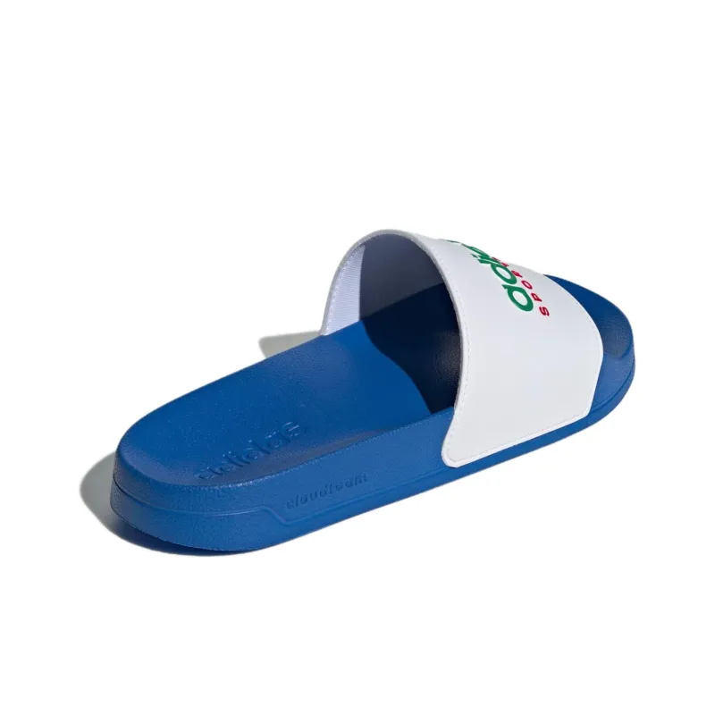 Adidas Adilette Shower Slides Bright Royal Cloud White Team Green-3