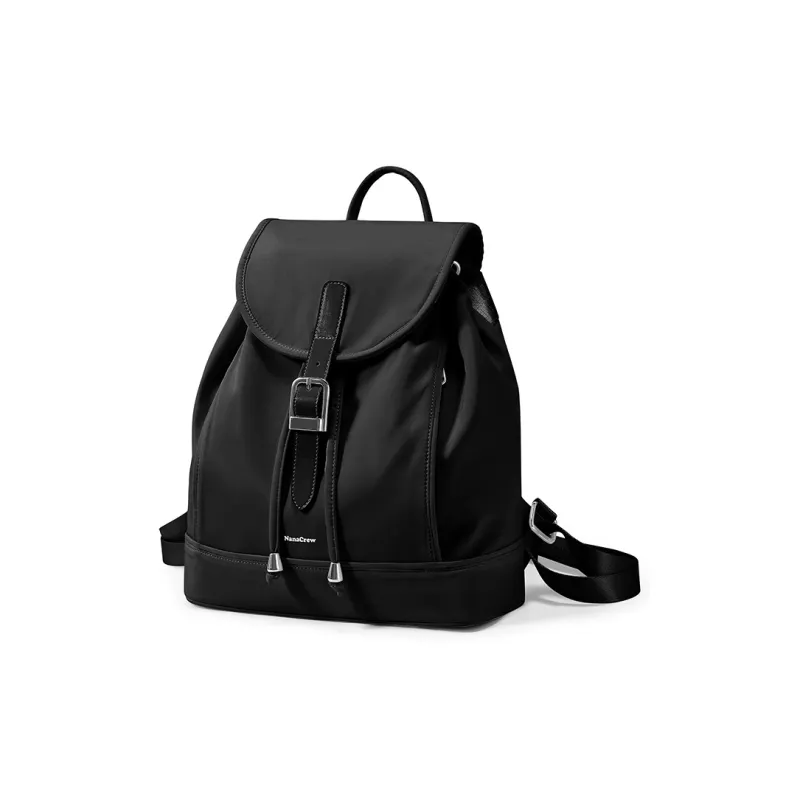NANACREW Fabric Bucket Bag Backpack Regular Women's Black/Ecru/Burgundy-2