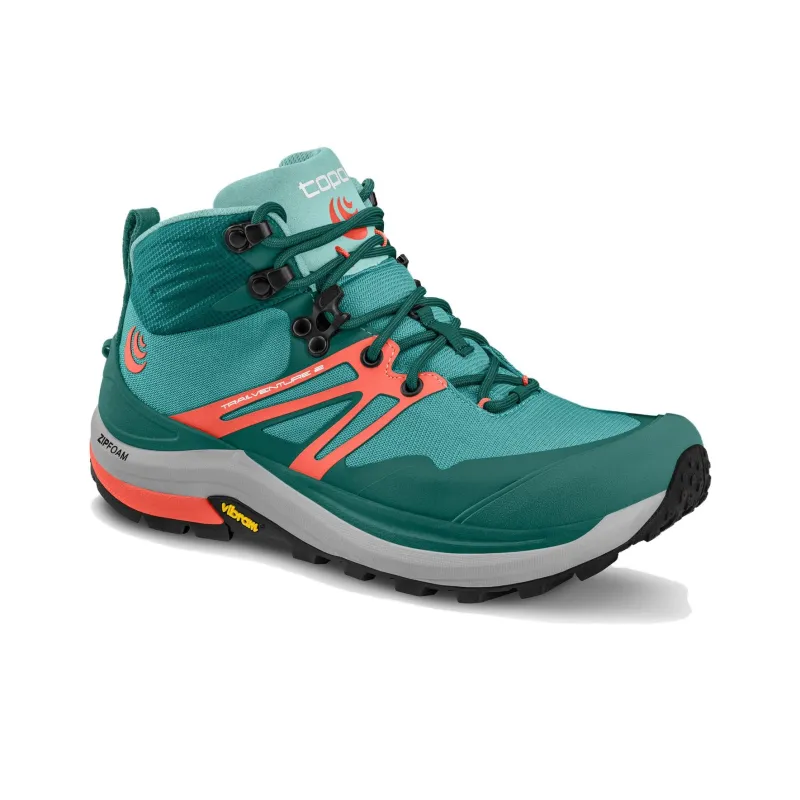 Topo Athletic TRAILVENTURE 2 Cushioning Wear-Resistant Mid-Top Hiking Shoes Women's Cyan-2