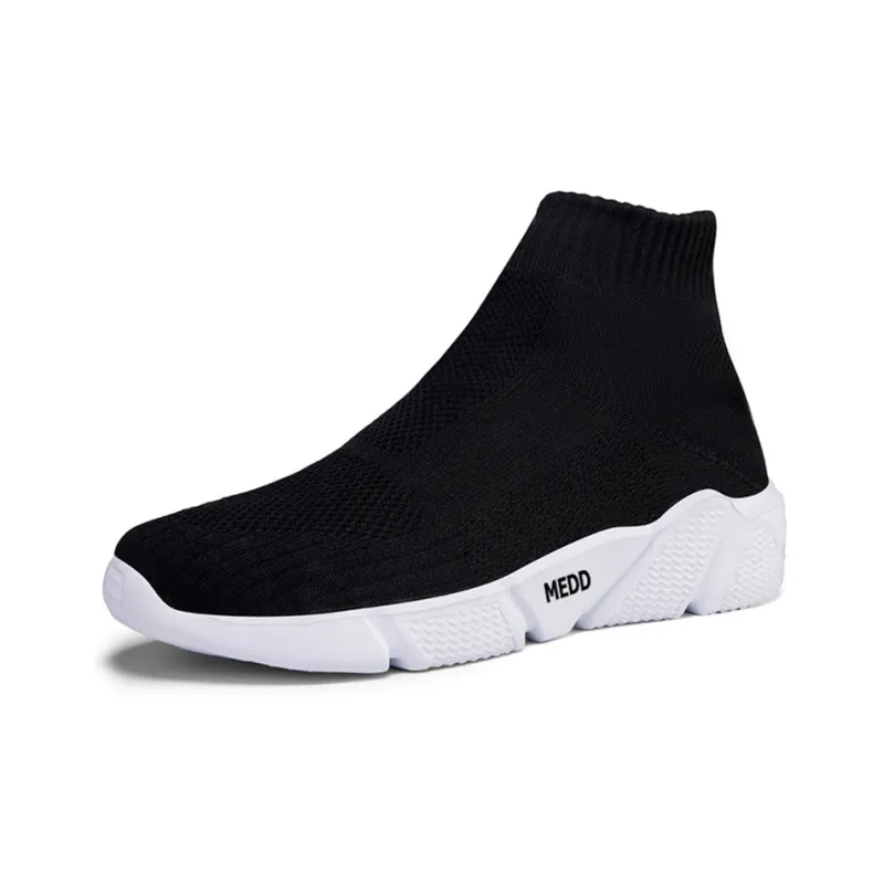 Medd Casual Shoes Unisex High Top Black-1