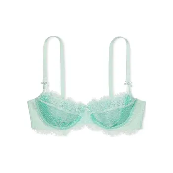 Victoria's Secret PINK DREAM ANGELS Wicked Unlined Boho Floral Embr Bra/CW Bra Women's Crystal Green
