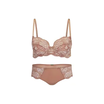 Victoria's Secret PINK ADORE ME Jaya Plunge Bra/Cafe Au Lait Underwear Set Women's Coffee