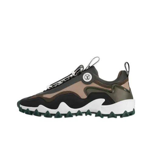 LOUIS VUITTON LV Rush Slip-Resistant Low-Top Casual Shoes Women's Khaki Green