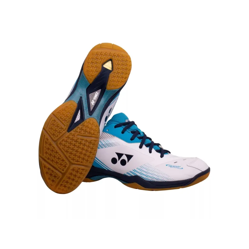 YONEX Power Cushion Low Top Badminton Shoes Unisex White Blue-3