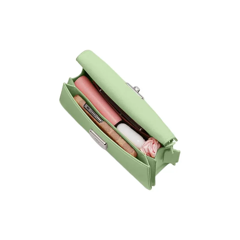 COACH Cow Leather Portable Crossbody Bag, Shoulder Bag Medium Size Women's Light Pistachio-3
