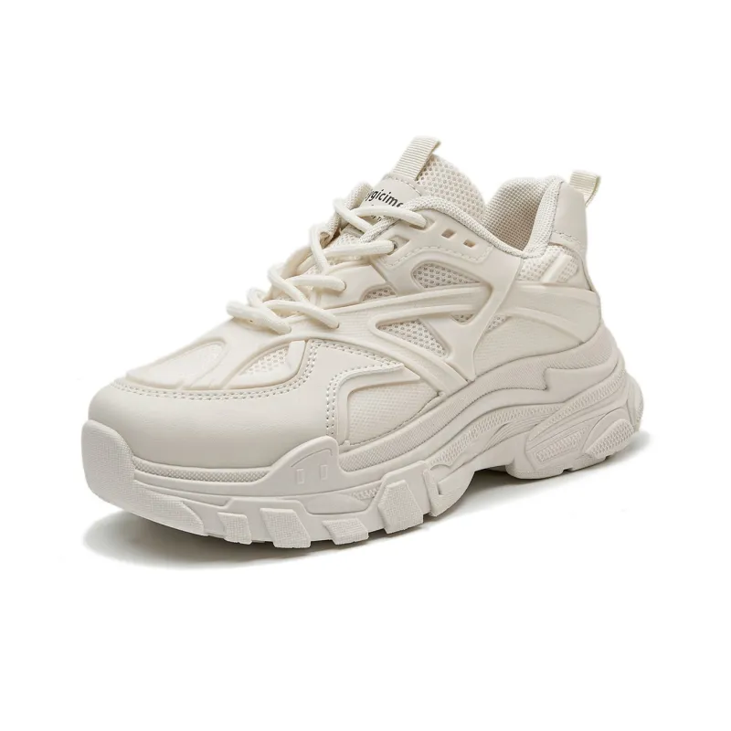 Medd Height Increasing Balance Impact Resistant Support Lightweight Breathable Low Top Chunky Sneakers Women's-22